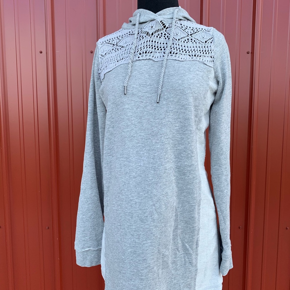 Maurices gray hooded tunic sweatshirt